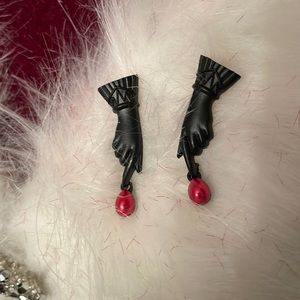 Momento Mori  Mourning Hand Earrings